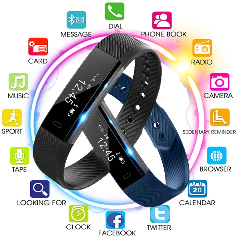 Smart Wristband Fitness Tracker Band Bluetooth Sleep Monitor Watch Sport Waterproof Bracelet for Ios Android Phone Pk Mi Band 2 Smart Wristband Fitness Tracker Band Bluetooth Sleep Monitor Watch Sport Waterproof Bracelet for Ios Android Phone Pk Mi Band 2