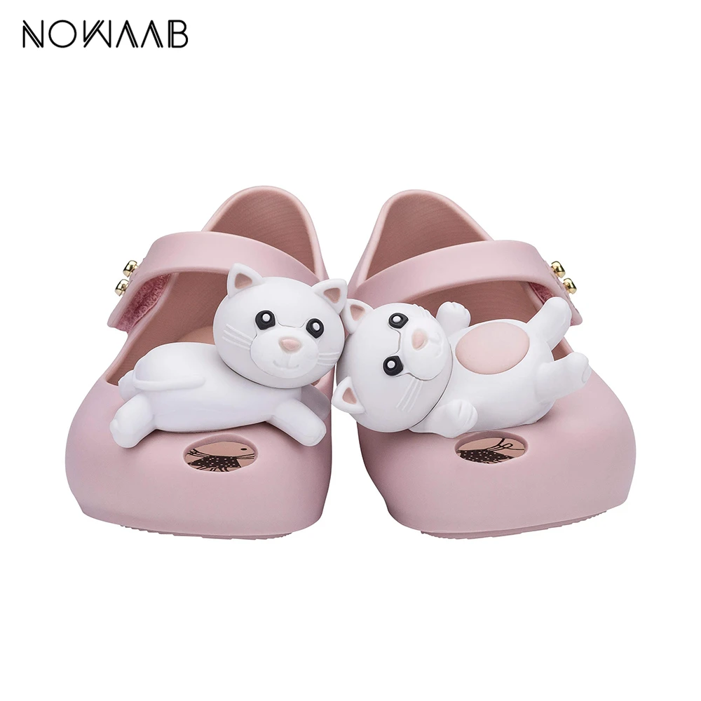 Mini Melissa Ultragirl Mini/Новинка года; летняя прозрачная обувь для мальчиков и девочек; нескользящие прозрачные сандалии с медведем для девочек; Детские пляжные сандалии для малышей