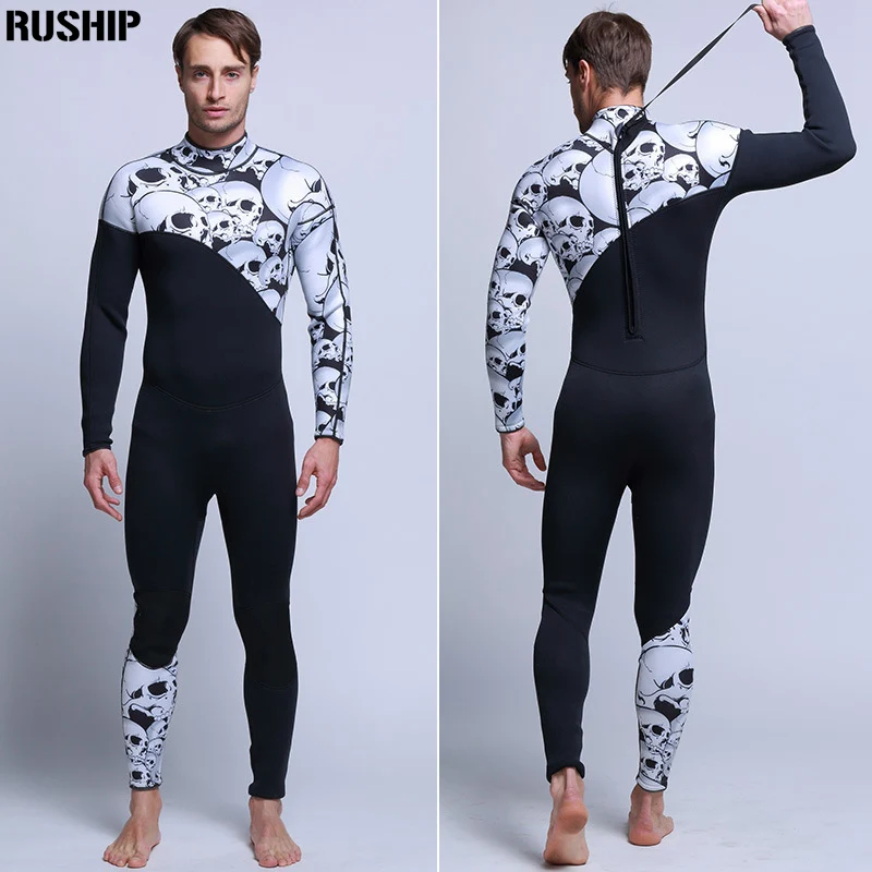 High quality 3mm men neoprene Diving suit long sleeved wetsuit color