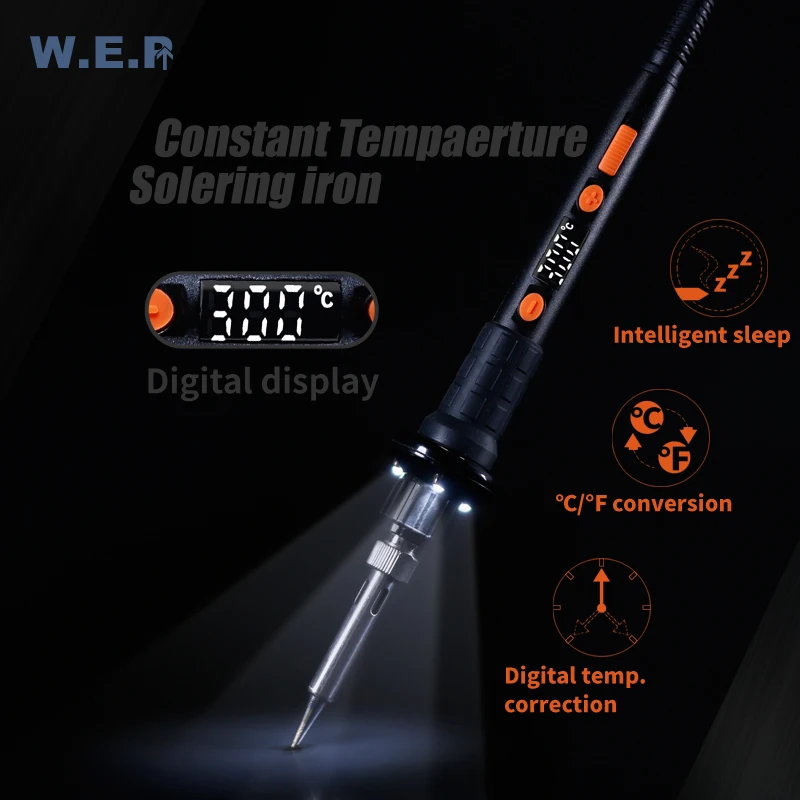 WEP 928D II Soldering iron 3 LED lamp Digital Temperature Correction