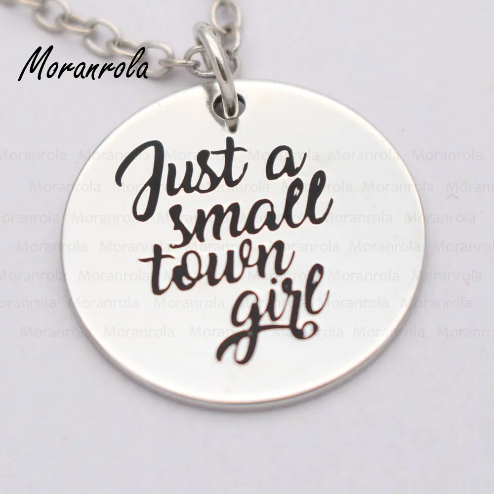Медное ожерелье Just a small town girl брелок очаровательные ювелирные изделия с ручной