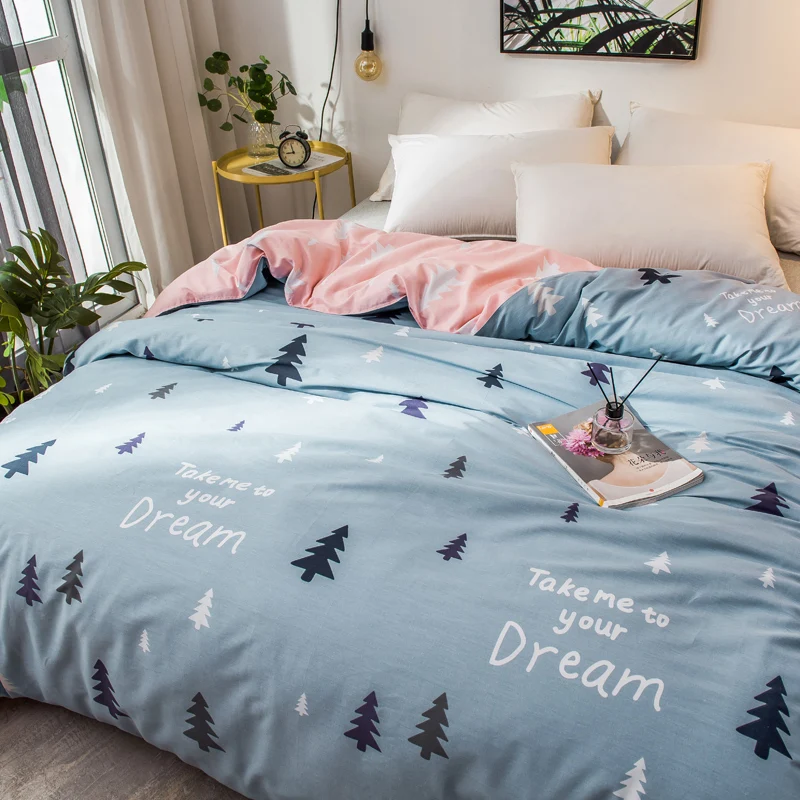 Simple-Nordic-Style-Duvet-Cover-Forest-Printing-100%-Cotton-Quilt-Cover-Queen-King-Size-Bed-Linen-Single-Double-Comforter-Cover-1