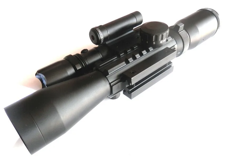 3-9X40EG Rifle Gun Airsoft Hunting Scope Scopes With Red Laser Torch Laser sighting telescope