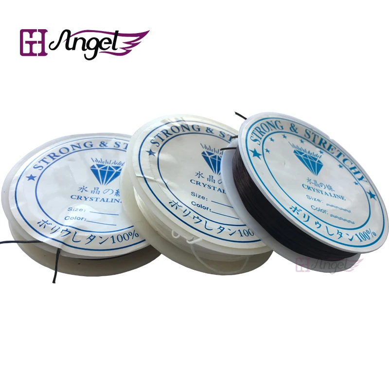 

Angels 1pc 0.8mm, 10m Strong Crystal Clear Elastic Stretchy Thread/String/Wires for Hair Extension DIY Bracelets Jewelry Beading