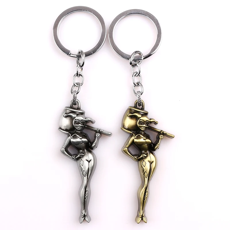 

Fashion jewelry suicide squad keychain high quality 2 color zinc alloy metal keychain ladies and men car key accessories