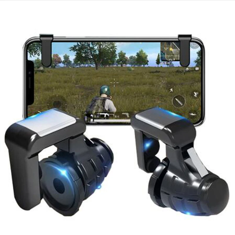 

For S9 PUBG Mobile Phone Game Trigger Fire Button Gamepad Controller Six Fingers Linkage Gaming Joystick Aim Key Shooter