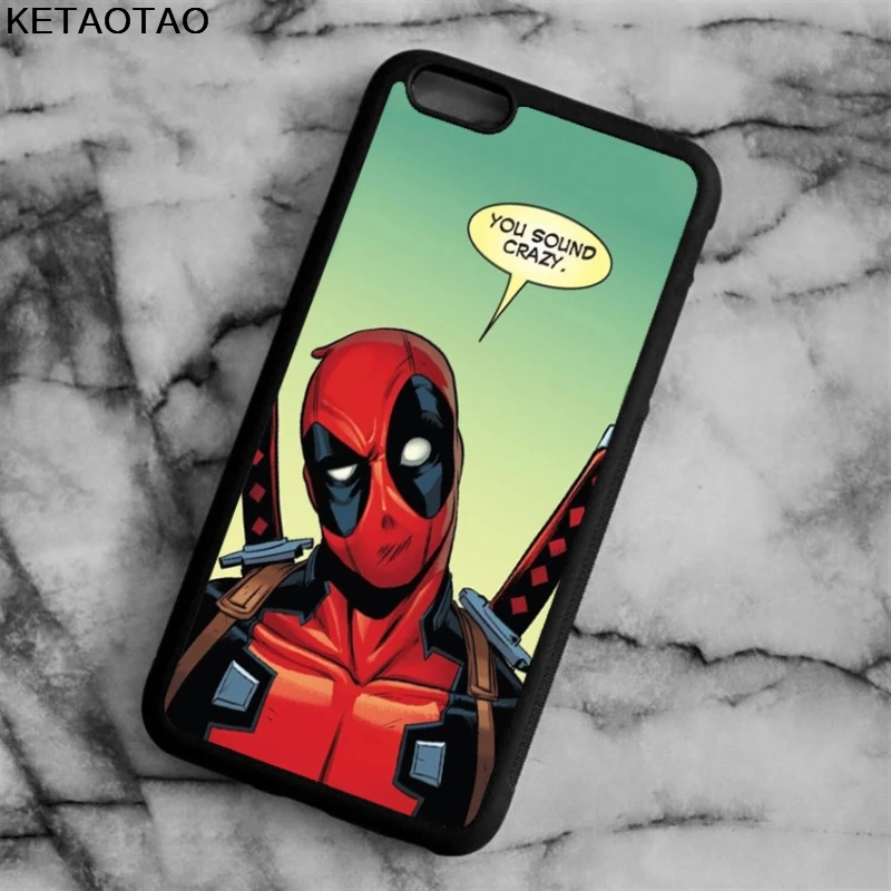 KETAOTAO Дэдпул Marvel Comic Strip чехол для телефона s iPhone 4S 5S 6 6S 7 8 X PLUS samsung NOTE из мягкого ТПУ
