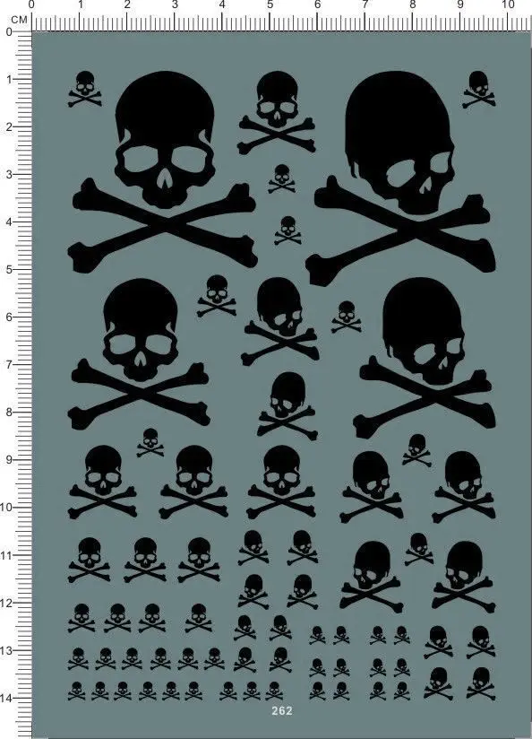 

Bone Skull Marcross black Model Kit Water Decal