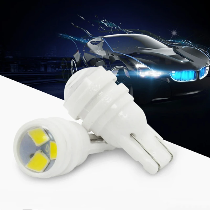 100 шт. W5W T10 3D светодиодный Керамика объектива 3smd 194 168 на танкетке с боковой