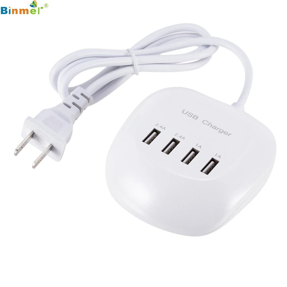 Binmer US | Стандарт ЕС 4 USB порта 3.4A 77 Вт настольное настенное зарядное устройство