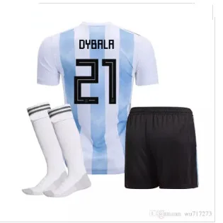 2018 Кубок мира Аргентина Футбол Джерси домашний голубой рубашка Messi Aguero Ди Мария