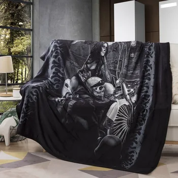 

BEST.WENSD blankets for beds Skull blanket Super Soft Cozy Velvet Plush Throw Blanket Halloween Gifts Blanket for girl boy manta