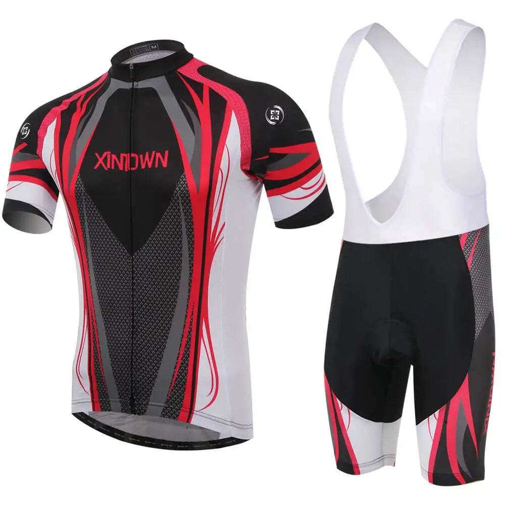 

XINTOWN Cycling Bib Short Sleeve Jerseys Set Breathable Quick-drying Bicycle Wear Summer Cycling Jerseys Bib Shorts Set Clothes