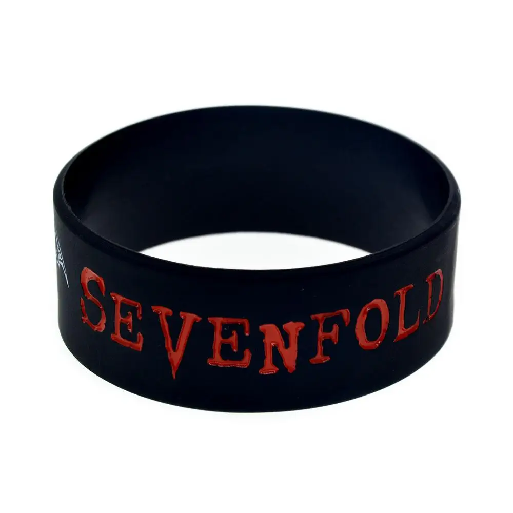 1 шт Мститель Sevenfold силиконовый резиновый браслет один дюйм широкий черный