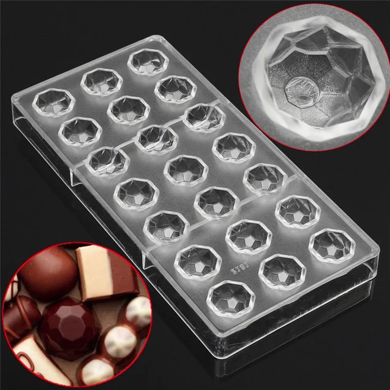 DIY 21 Diamond Candy Mold MouldsClear Hard Chocolate Maker Polycarbonate PC