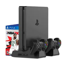 PS4 Accessories PS4/PS4 Slim/PS4 Pro Vertical Console Cooling Fan PS4 Controller Charger Game Disk Storage Stand Tower PS4 Accessories PS4/PS4 Slim/PS4 Pro Vertical Console Cooling Fan PS4 Controller Charger Game Disk Storage Stand Tower