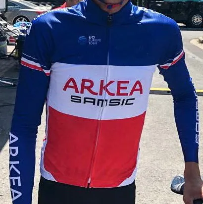 

Winter Fleece Thermal Cycling Jerseys Only 2019 ARKEA SAMSIC TEAM France Champion Mtb Long Sleeve Men Bike Wear Cycling Clothing