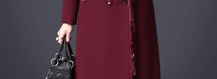 2019 новая осенняя и зимняя шерстяная куртка Женская средней длины Сгущает кашемир плюс размер шерстяное пальто женская одежда