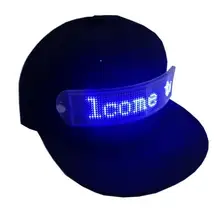 Кепка со светодиодами гибкий дисплей Вспышка светодиодная рекламная Кепка go word rolling лампа доска свет подарок
