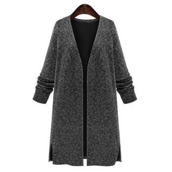 

Autumn New Pattern Long Sleeve Cardigan Casual Solid Color Windbreaker Loose Coat Woman