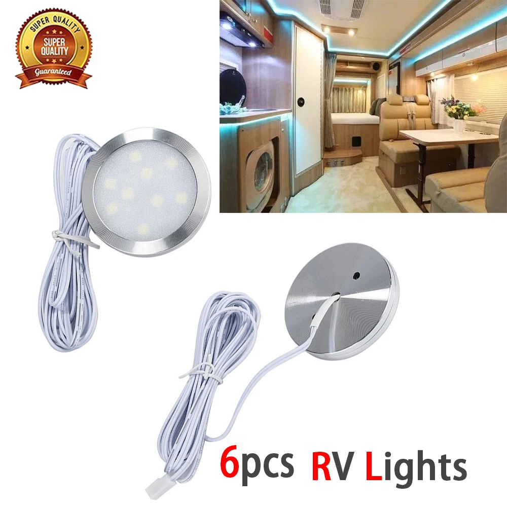 6pcs RV Boat LED Interior Low Power Sport Lights Reading Dome Light For