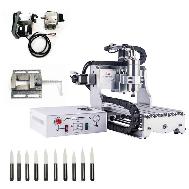 

800W water cooling spindle 3020 CNC milling machine pcb pvc cutting carving router mach3 control