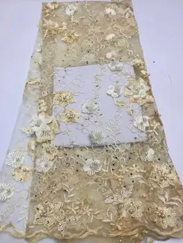 

wholesale 3d flower JIANXI.C-33126 African net lace fabric (5yards/lot) french embroidery tulle lace fabric