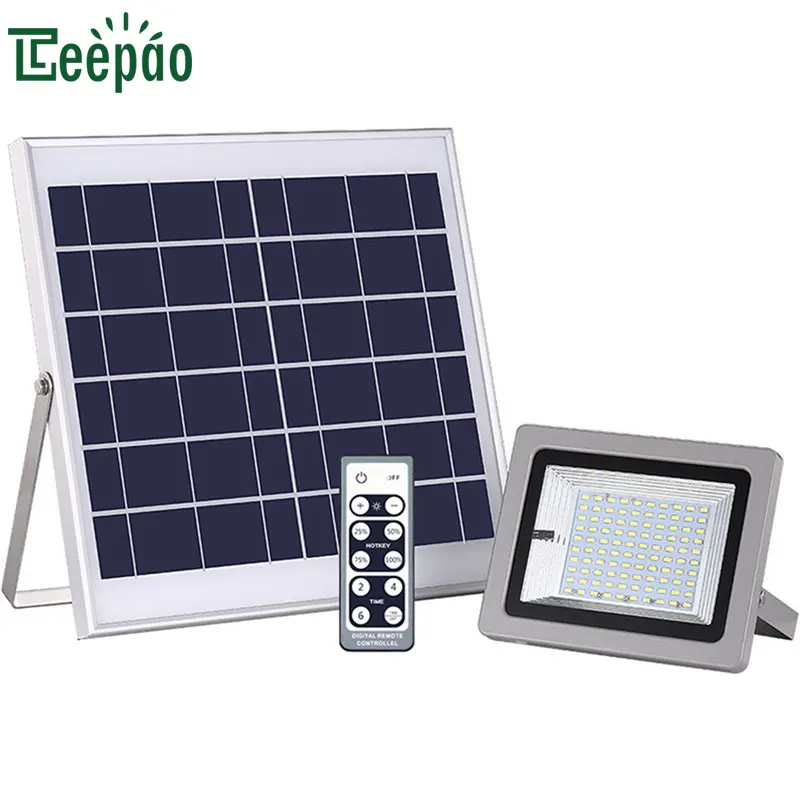 

New 18W LED Solar Power Flood Lights Outdoor Spotlight Remote Control Light Sensor Waterproof Lighting Lamp for Garden Yard Path