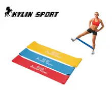 three color Set of 3 combination latex resistance bands workout excercise pilates yoga bands loop wrist