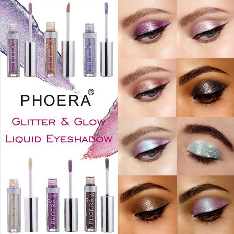 

PHOERA Magnificent Metals Glitter And Glow Sparkle Shine Diamond Dew Liquid Eyeshadow Liquid Shimmer Stick Beauty Cosmetic 2018