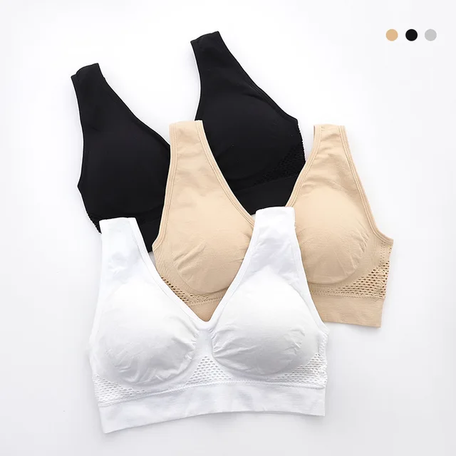 WANAYOU-Sujetador deportivo transpirable para mujer, Sujetador deportivo acolchado ahuecado, S-2XL, XXXL, de talla grande, para gimnasio, correr, Fitness, Yoga WANAYOU-Sujetador deportivo transpirable para mujer, Sujetador deportivo acolchado ahuecado, S-2XL, XXXL, de talla grande, para gimnasio, correr, Fitness, Yoga