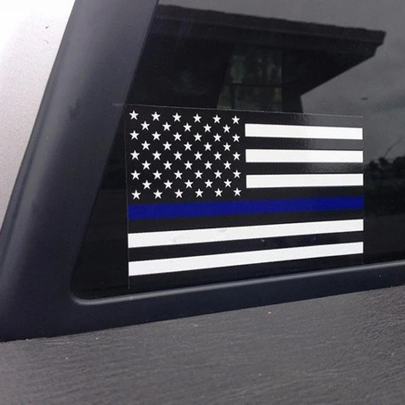 5pcs Police Officer Thin Blue Line American Flag Car decal stickers graphic 