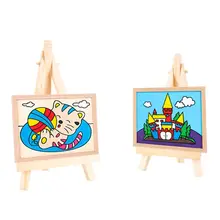 24pcs Mini Wooden Artist Easel Triangle Wedding Table Stand Display Holder - 15 x 8 cm portable artist wooden easel watercolor easel gouache frame oil paint wood stand wedding table card stand display holder party