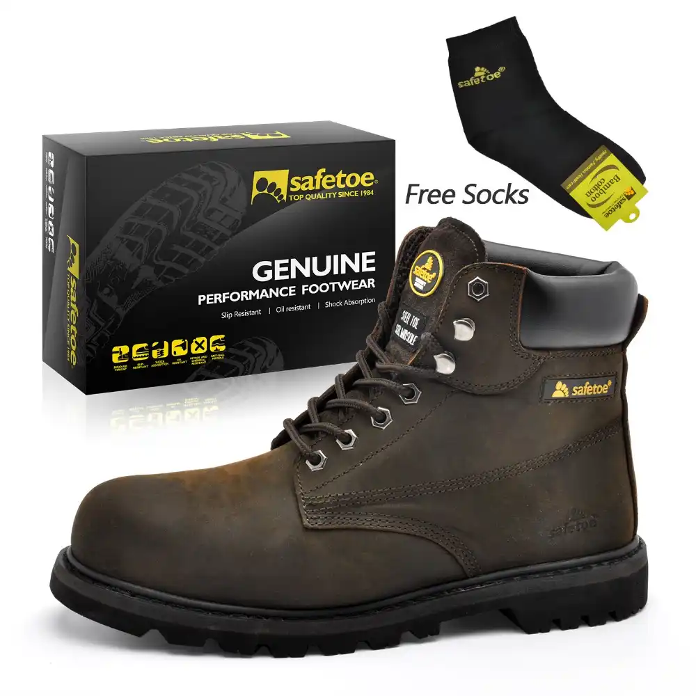 Men Safety Shoes Steel Toe Midsole Trainers Work Boots Hiking Shoes Breathable