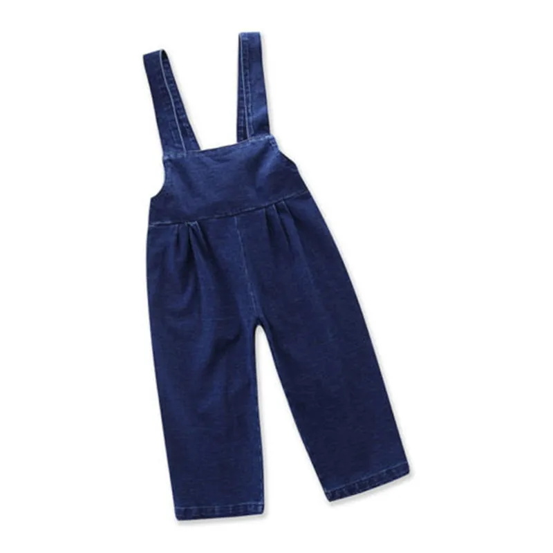 Toddler Kids Baby Girls Overalls Denim Strap Bib Pants Romper Jumpsuit