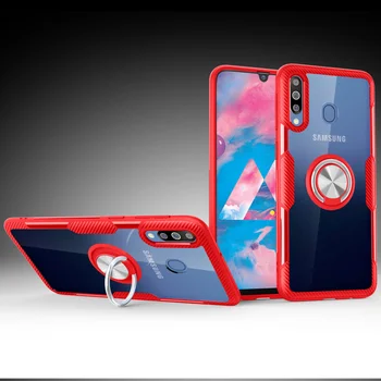 

30pcs/lot For Samsung Galaxy M30 M10 M20 M40S Transparent Ring Magnetic Car Holder Back Case For Galaxy A20 A10 A30 A40 A50 A70