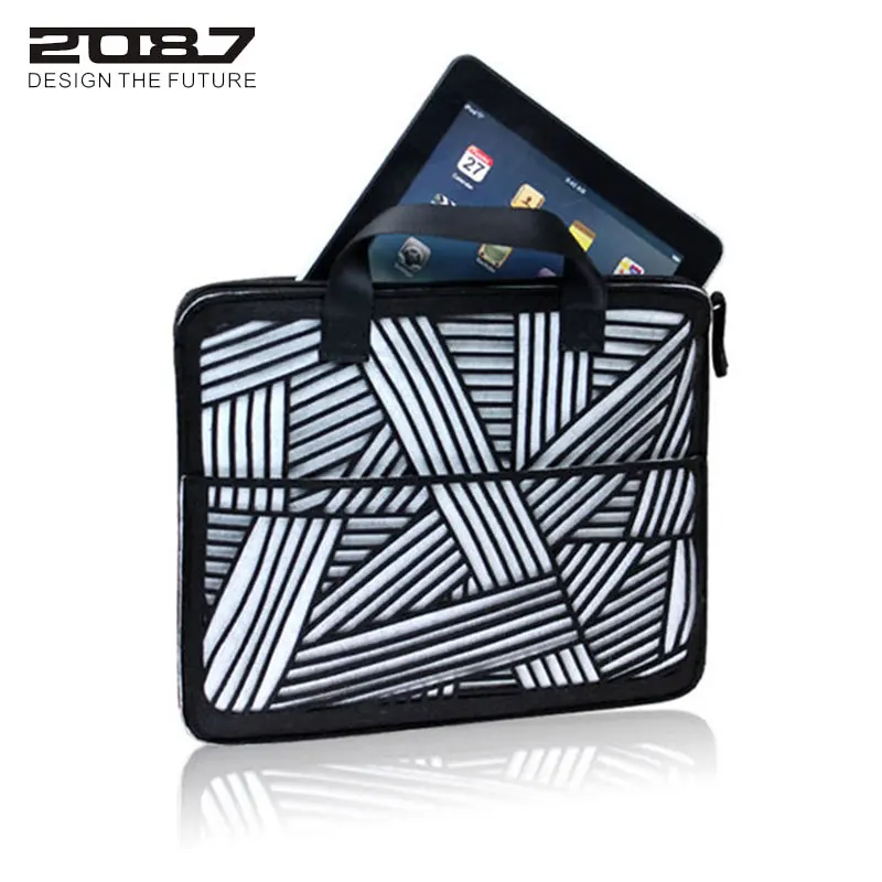 2087 Laptop Bag 10'' iPad Sleeve Soft Felt Men Business Briefcase