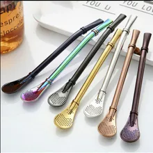 1 шт. пипетка ложка 3 шт. многоразовые нержавеющая сталь металл красочные многоразовые Коктейльные трубочки для питья щетка для очистки