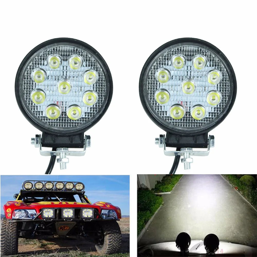 2pcs 27W Flood 9 LED work light Spot flood offroad truck 2pcs 27W Flood 9 LED work light Spot flood offroad truck