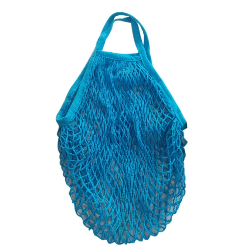 Новая сумка для защиты окружающей среды, многоразовая сумка для хранения фруктов, сумка для покупок, Хлопковая Сумка-тоут, тканая Сетчатая Сумка, ручная сумка - Цвет: L