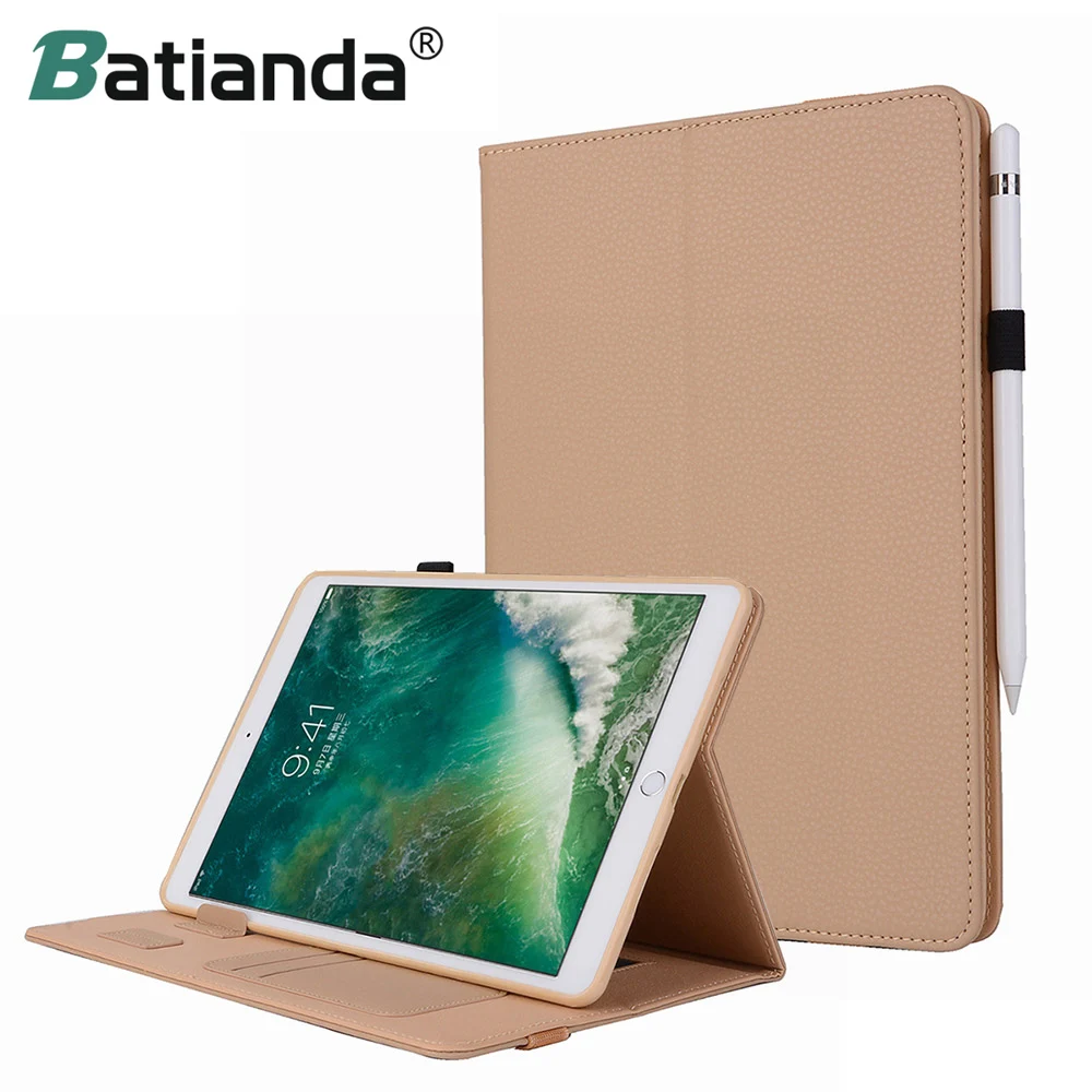 

Batianda for iPad Pro 10.5"Premium Leather Case Stand Cover with Pencil Holder & Hand Strap for Apple iPad Pro 10.5 2017 Release