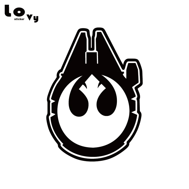 Star Wars Car Vinyl: Star Wars Vinyl Car Sticker Rebel Millenium Falcon C.....