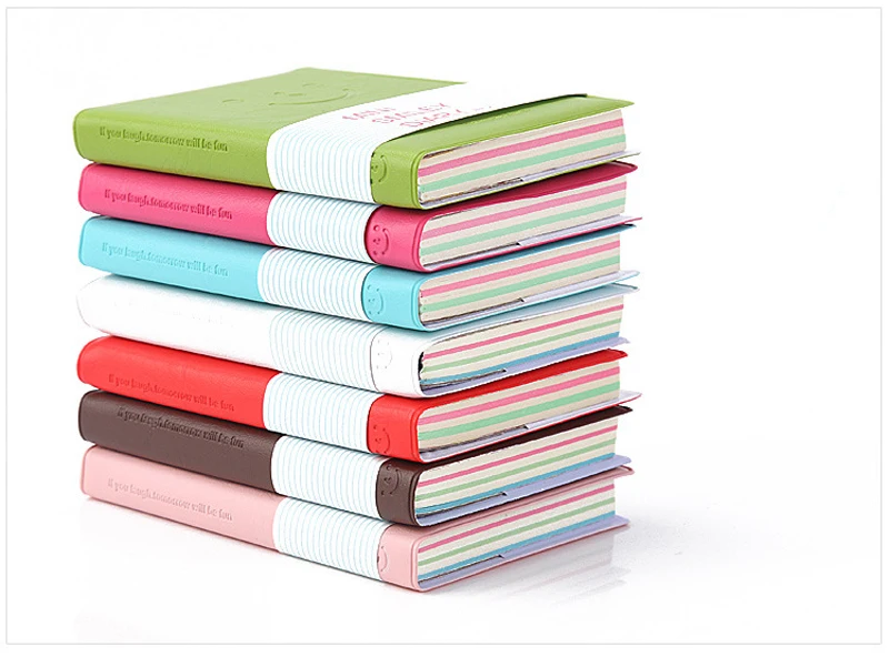 EZONE Милая смайлик записная книжка конфетный цвет блокнот цветной чистый бумажный/бумажный блокнот креативный школьный офисный блокнот