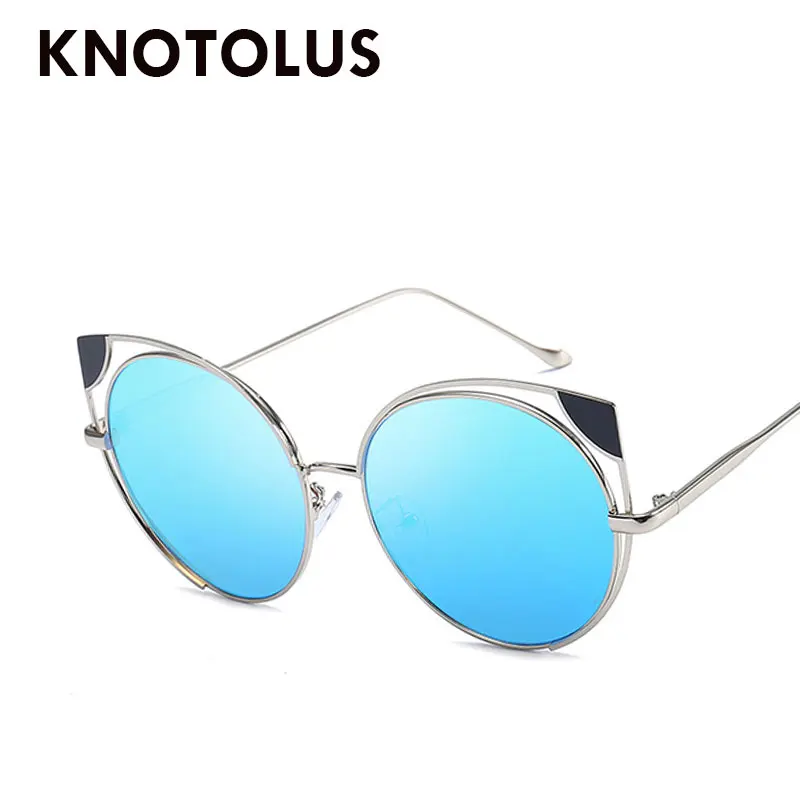 Knotolus коричневый полые кошачьи женские солнцезащитные очкив ретро стиле Винтаж