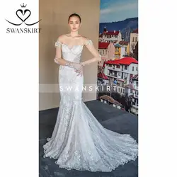 Swanskirt свадебное платье-Русалка 2019 vestido de noiva Винтаж вышивка с низким вырезом на спине 2019 Новое поступление под заказ плюс размер D110