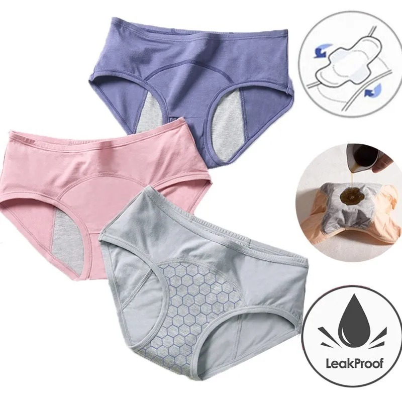 

Menstrual Panties Women Underwear Leak Proof Physiological Pants Women Cotton Seamless Panties Briefs High Waist Underwear Women
