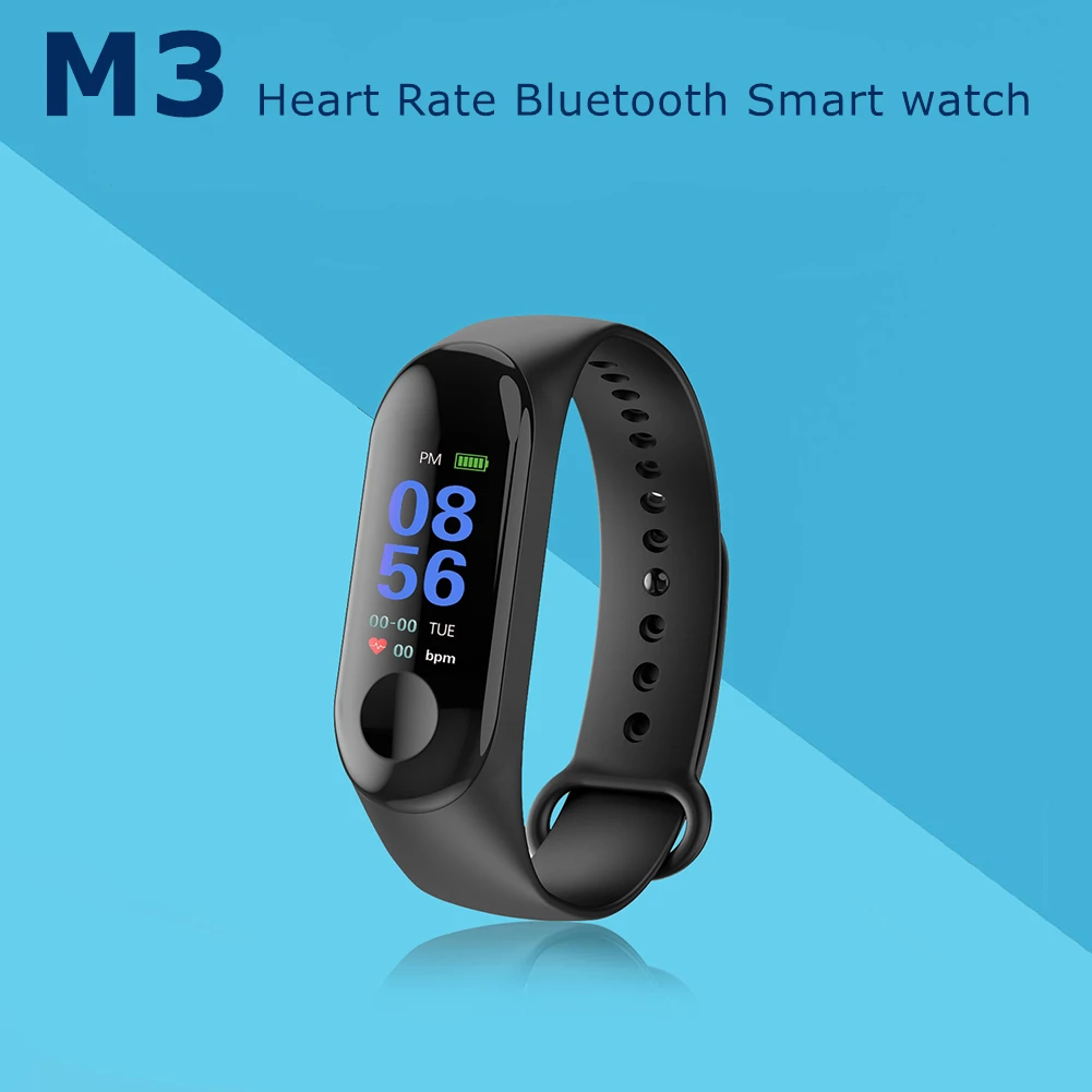 M3 Bluetooth спортивные Смарт-часы с сигнализацией артериального давления пульсометр