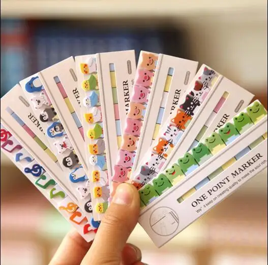

1 Pack/lot New Cartoon Animal Mini Notepad Self-adhesive Sticky Memo Message Post Writing Scratch Pad School Supplies