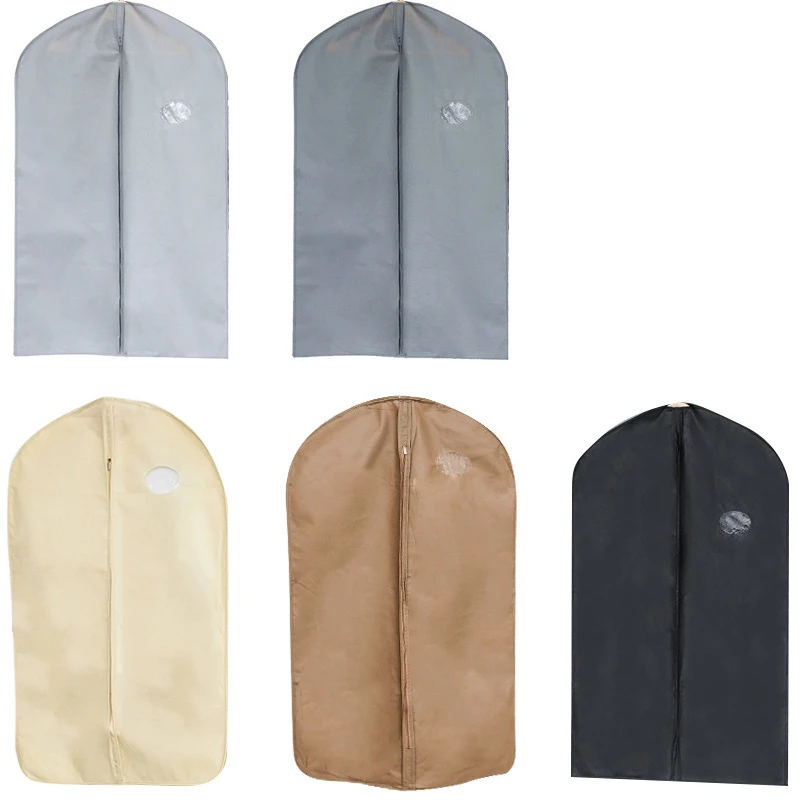 Funda de ropa portátil a prueba de polvo para proteger vestidos, abrigos,  trajes, bolsas antipolvo, armario, almacenamiento colgante, bolsas no  tejidas - AliExpress Hogar y jardín