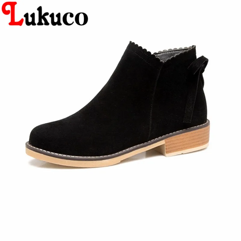 

2018 New sweet style size to 43 Low heels boots high quality low price Global Shopping Festival 2017 super bargain women boots